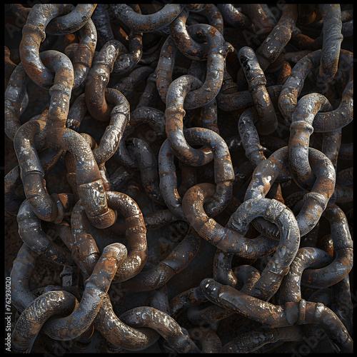 Resilient Remains of Weathered Iron Chains: A Tale of Silent Strength and Persistence