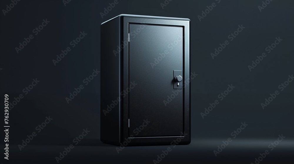 Modern steel safe isolated and closed Modern steel safe isolated and closed