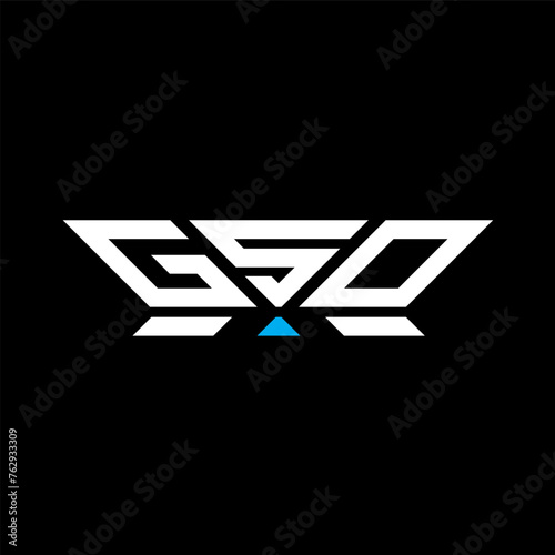 GSO letter logo vector design, GSO simple and modern logo. GSO luxurious alphabet design photo