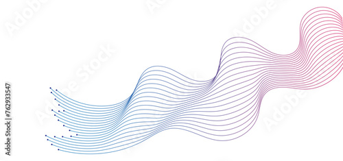 Abstract wavy lines background element. Suitable for AI, tech, network, science, digital technology theme