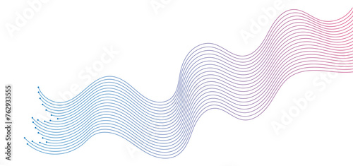 Abstract wavy lines background element. Suitable for AI, tech, network, science, digital technology theme