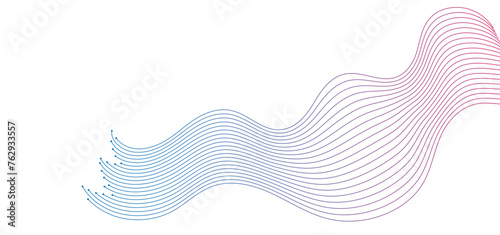 Abstract wavy lines background element. Suitable for AI, tech, network, science, digital technology theme