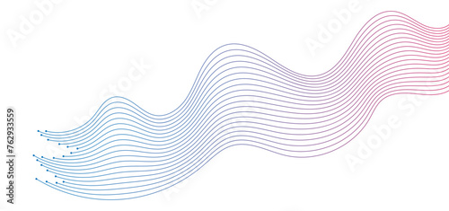 Abstract wavy lines background element. Suitable for AI, tech, network, science, digital technology theme