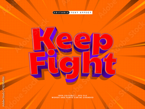 keep fight editable text effect