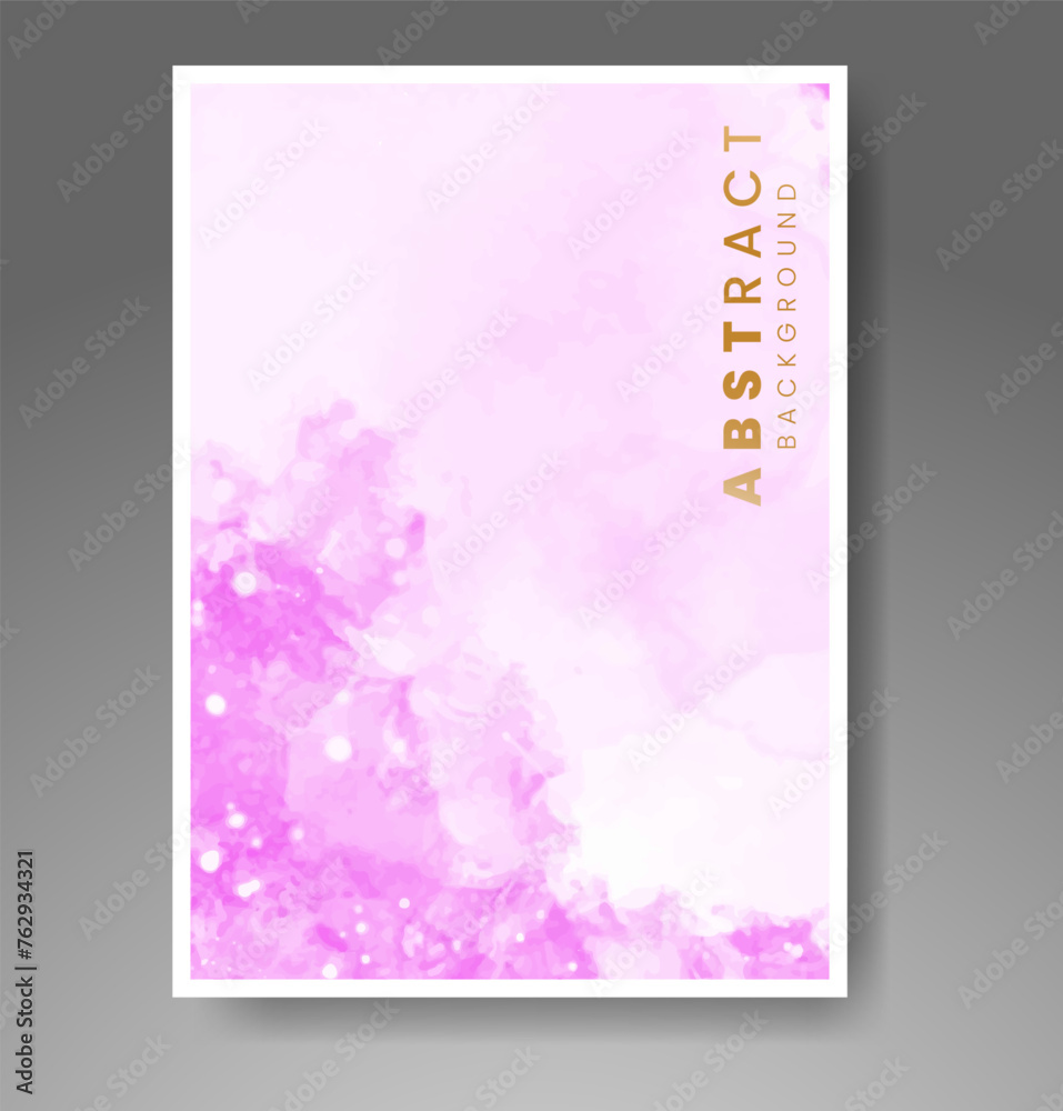 Fototapeta premium Cover template with watercolor background. Design for your cover, date, postcard, banner, logo.