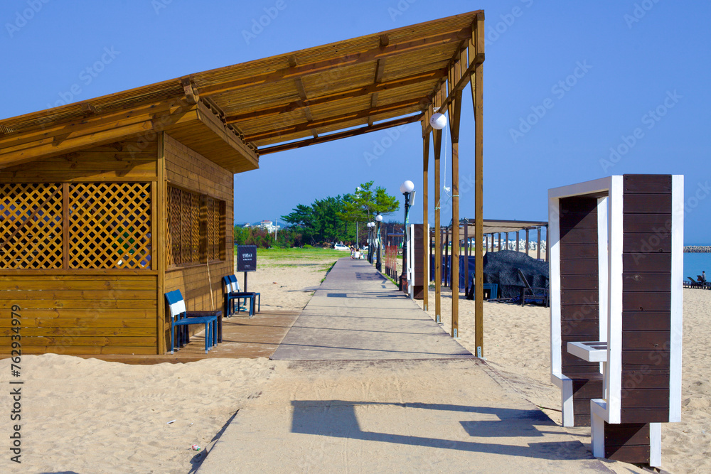 Kensington Resort Information Desk Overlooking Bongpo Beach Bike Path