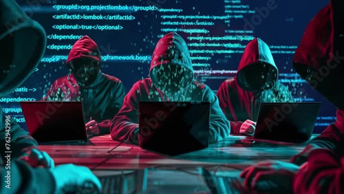 The computer hacker team launch a network attack.