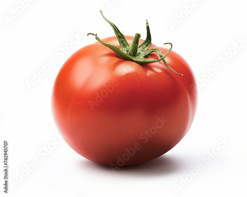 Fresh tomato isolated on white background. Close-up Shot.
