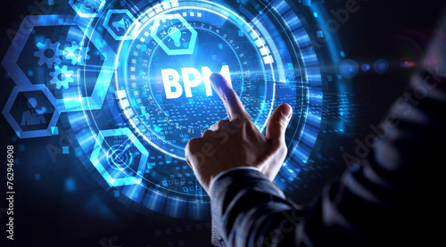 BPM Business process management system technology concept. © photon_photo