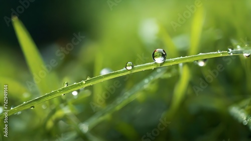 dew on grass-Nature's Jewels: Capturing Close-Up High-Quality Imagery of Grass with Water Droplets in Natural Lighting