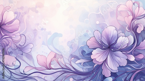 A lilac-themed abstract background  intricate patterns  gentle gradients  and ethereal  a sense of tranquility and sophistication Background Ai Generative