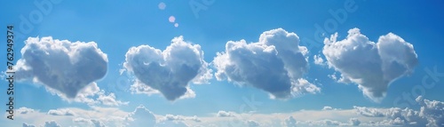 love concept Bright blue sky white clouds