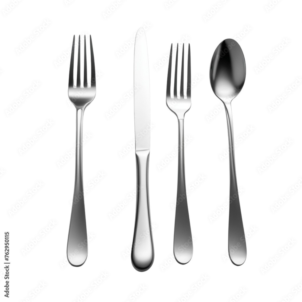 a spoon and knife on Isolated transparent background png. generated with AI a spoon and knife on Isolated transparent background png. generated with AI