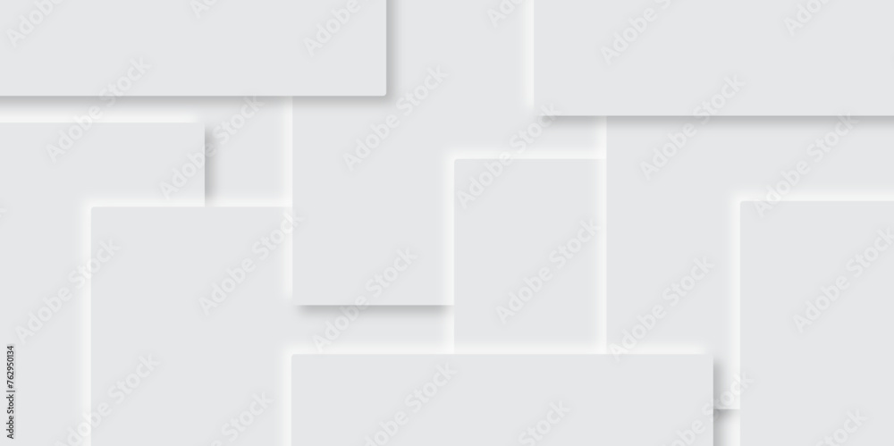 Abstract gray geometric modern square background Neomorphs design. rectangle shape overlap design abstract Minimal style white neomorphism website banner, Vector business presentation background. Abstract gray geometric modern square background Neomorphs design. rectangle shape overlap design abstract Minimal style white neomorphism website banner, Vector business presentation background.