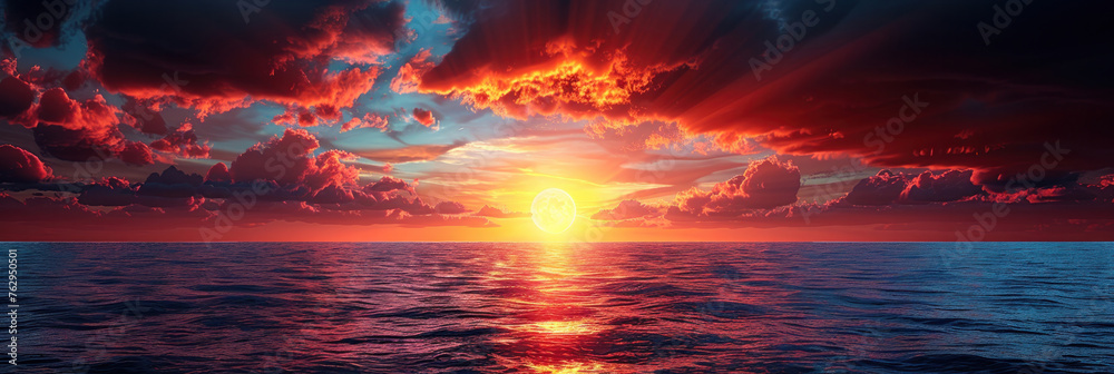 Burning sun sets the sky ablaze with vibrant hues of red, orange, and yellow, casting a warm and fiery glow across the horizon. Burning sun sets the sky ablaze with vibrant hues of red, orange, and yellow, casting a warm and fiery glow across the horizon.