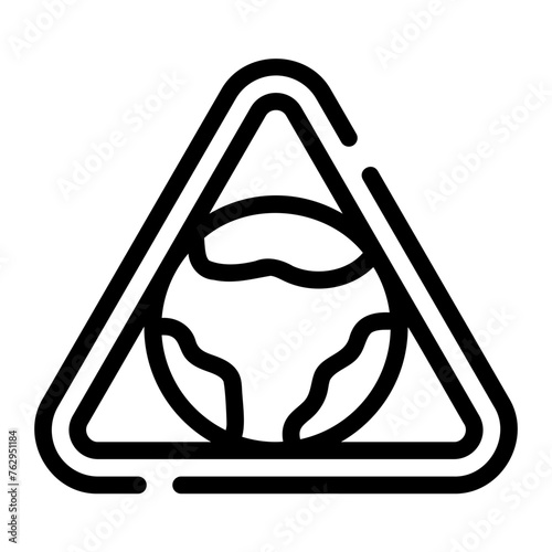global warming line icon