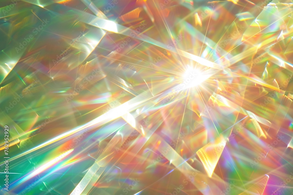 Prism light overlay flare glossy background. - obrazy, fototapety, plakaty 