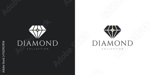 shining diamond stones logo design