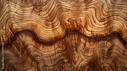 wood texture with a prominent, intricate grain pattern photo