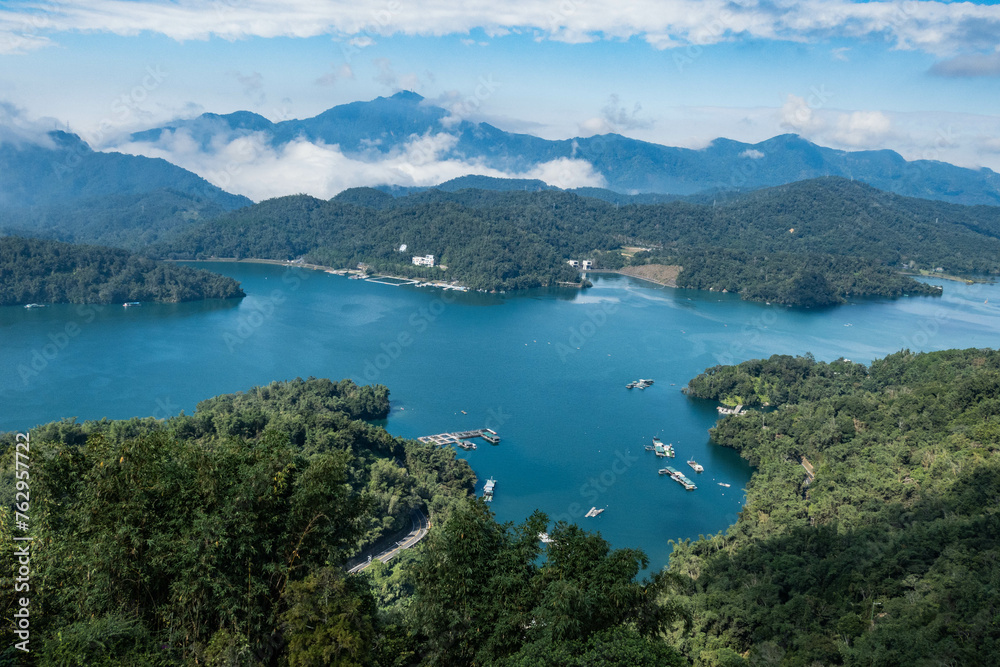 View of Sun Moon Lake from Ci’en Pagoda, Taiwan