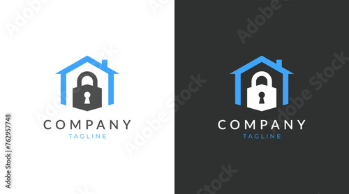 Home security logo design template