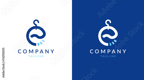 Laundry logo design vector, emblems and design elements. Letter E laundry