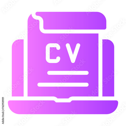 curriculum vitae gradient icon