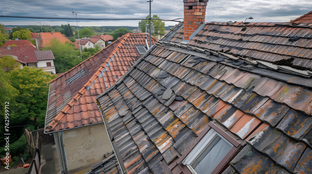 a roof with clean tiles