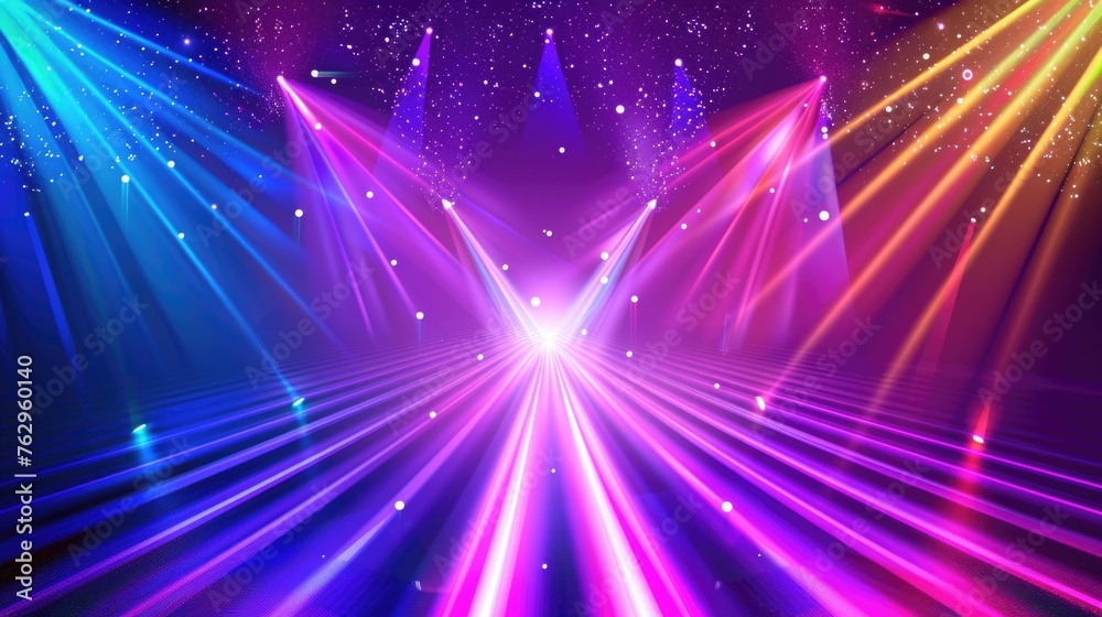 Bright abstract light explosion with stars on a colorful background. Bright abstract light explosion with stars on a colorful background.