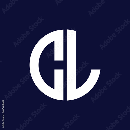 modern cl circle logo design