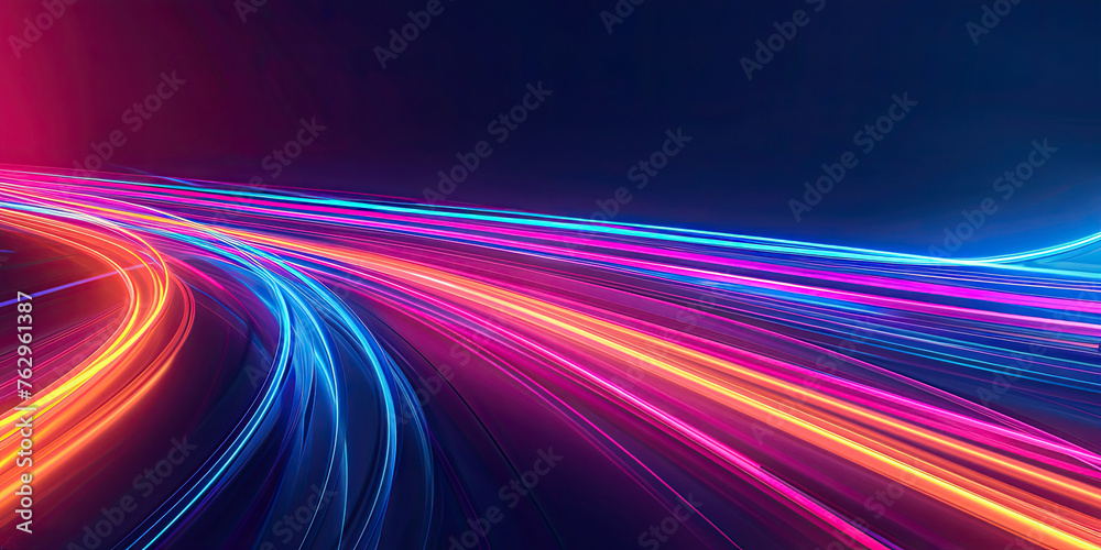 Abstract background with colorful light lines glowing Futuristic technology concept Abstract background with colorful light lines glowing Futuristic technology concept