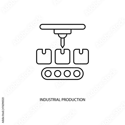industrial production concept line icon. Simple element illustration. industrial production concept outline symbol design.