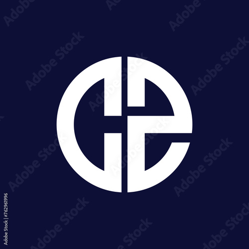 modern cz circle logo design