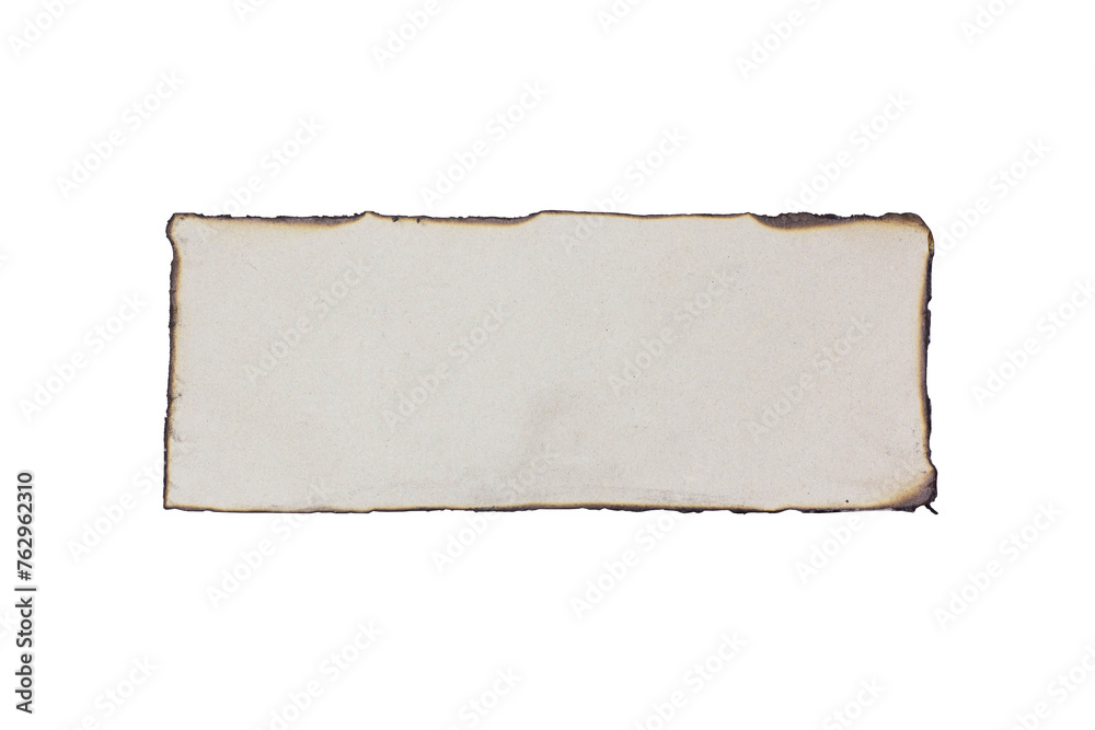 fire paper isolated on white background, clipping path