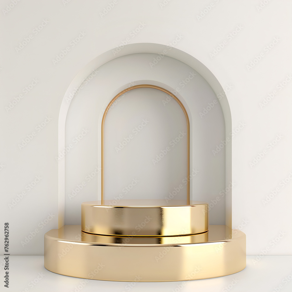 gold podium on white background gold podium on white background