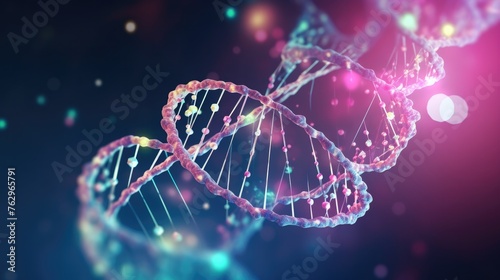 Medical background with DNA strands