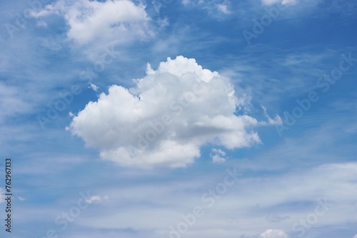 Fototapeta Naklejka Na Ścianę i Meble -  White fluffy clouds in blue sky