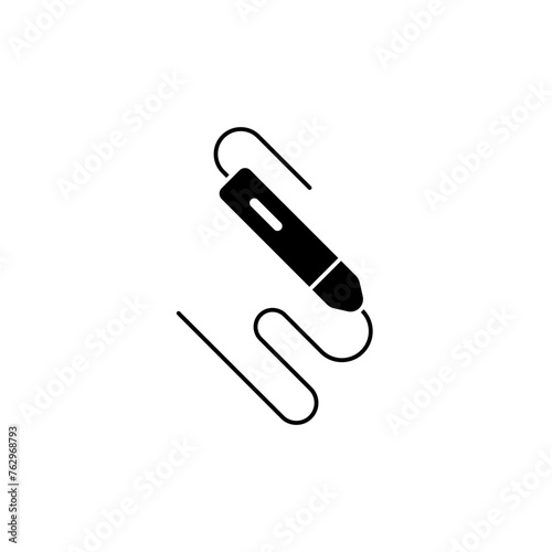 3d pen concept line icon. Simple element illustration. 3d pen concept outline symbol design.