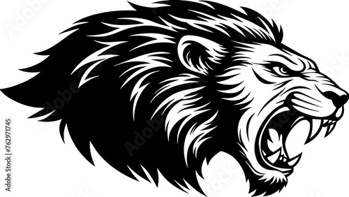 Powerful Angry Lion Roaring Dynamic Vector Illustration