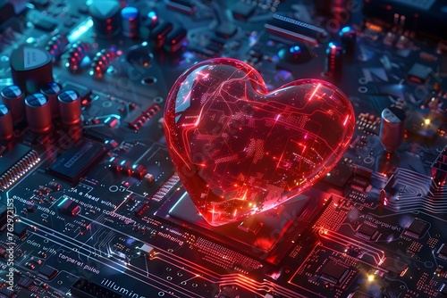 Data's Heartbeat: Transparent Motherboard Revealing the Pulsating Connections between Components