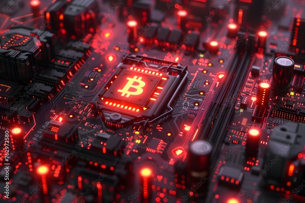 Motherboard Transforming Data into Bitcoin: A Glimpse into the Futuristic Technology and Currency