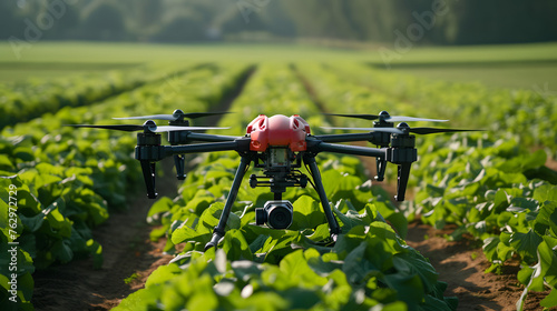 Illustrate the use of drones for crop monitoring and precision agriculture
