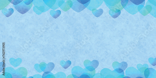 父の日　青　ハート　行事　背景	