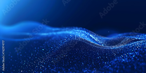 Abstract waves from particles and dots of energetic magic with the effect of glow and blur, abstract background, Magical Glow and Blur: Abstract Waves of Particles and Dots in Energetic Motion