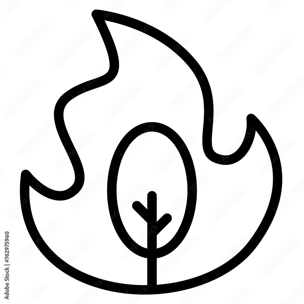 Obraz premium forest fires icon
