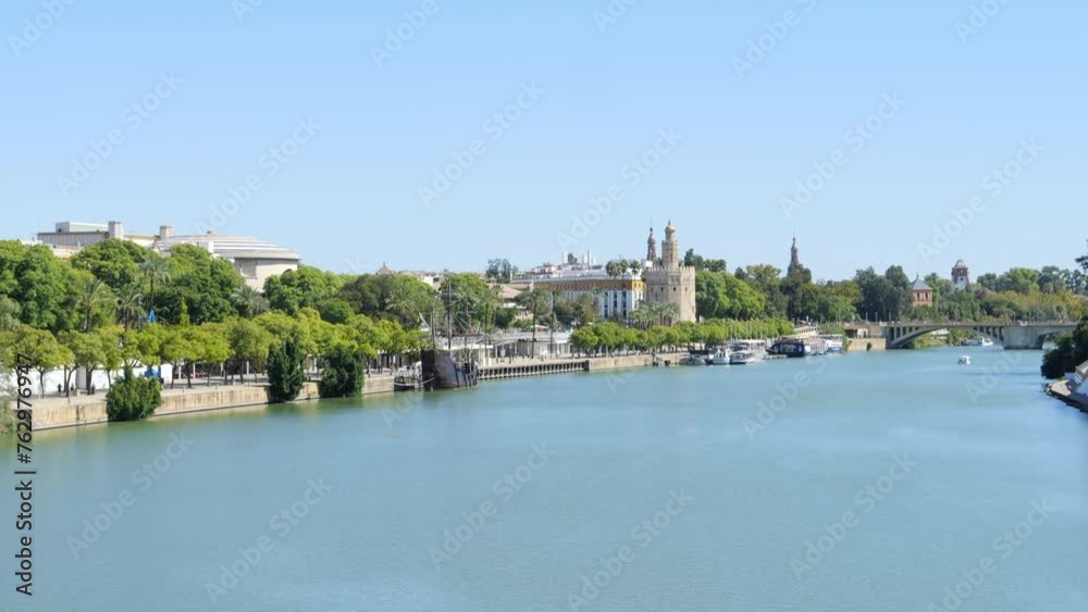 Alfonso XIII Canal scene on sunny day, Seville, Spain. Static Alfonso XIII Canal scene on sunny day, Seville, Spain. Static