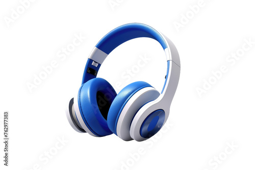 Stack of Headphones. On a White or Clear Surface PNG Transparent Background..