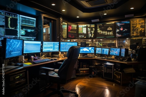 Room Filled With Multiple Computer Monitors
