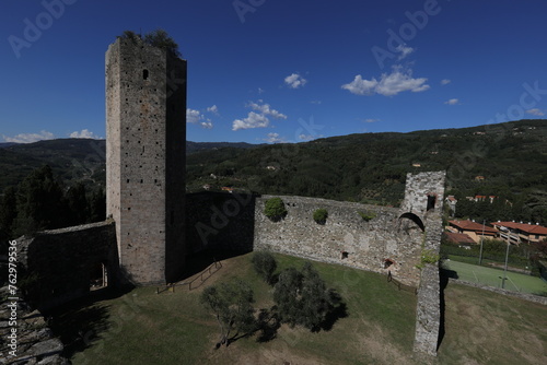 ruins of the castle italy serravalle pistoiese, rocca di castruccio photo