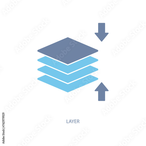 layer concept line icon. Simple element illustration. layer concept outline symbol design.
